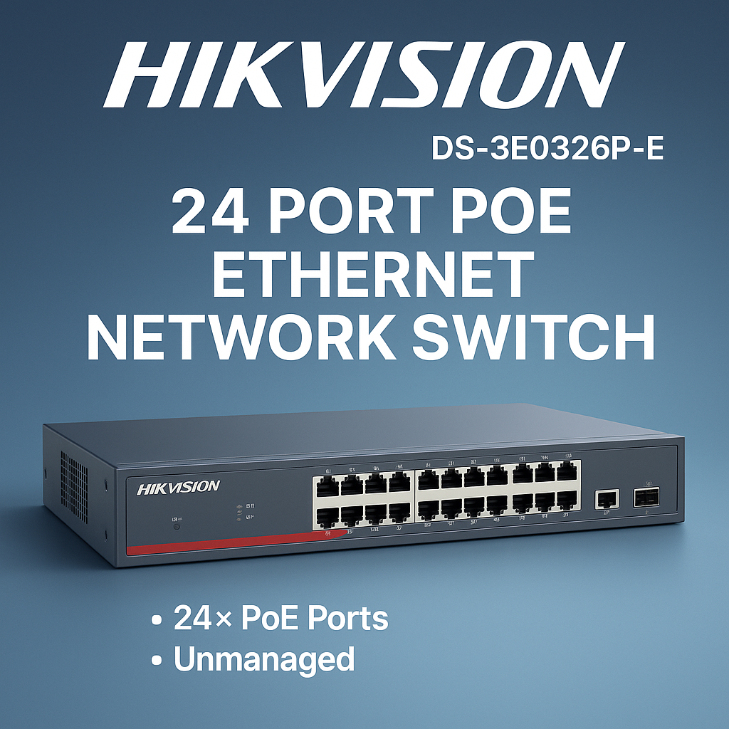 Hikvision 24 Port POE Ethernet Network Switch DS-3E0326P-E