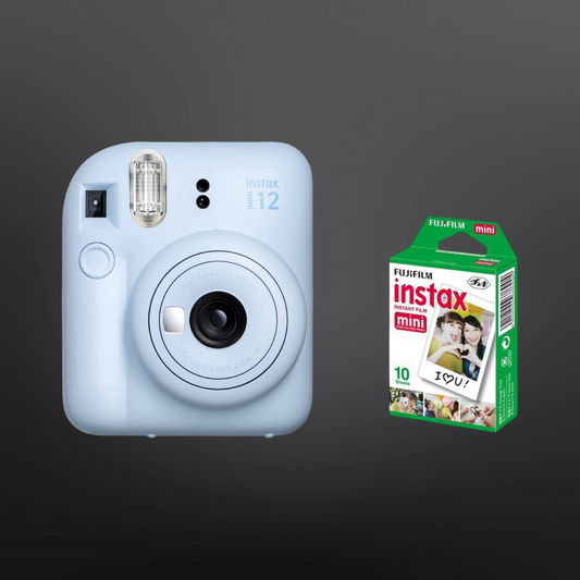 FujiFilm Instax Mini 12 Camera with 10 Sheet Film - Pastel Blue