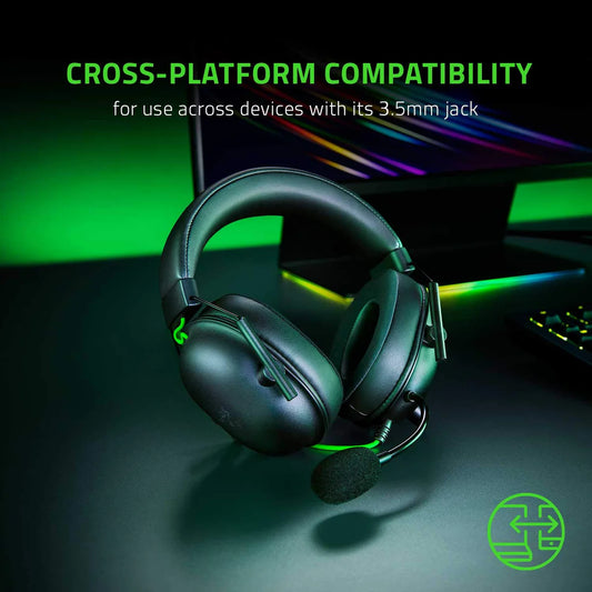 Razer Black Shark V2 X 7.1 Surround Wired Headphones - Black