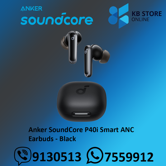 Anker SoundCore P40i Smart ANC Earbuds - Black