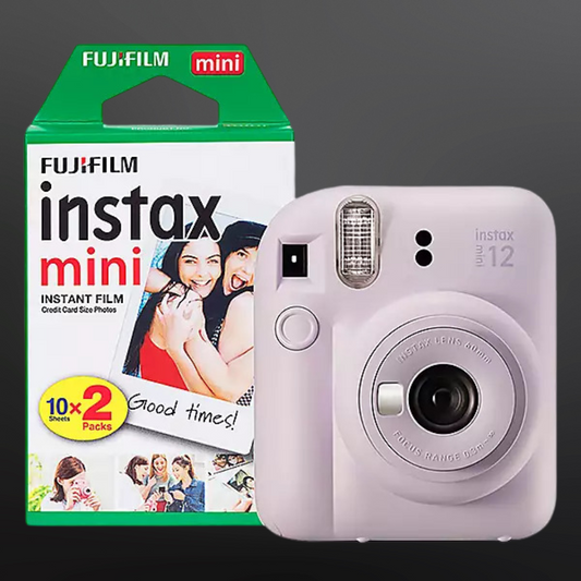 FujiFilm Instax Mini 12 Camera with 20 Sheet Film - Lilac Purple