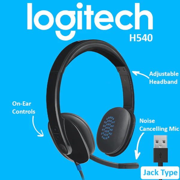 Logitech H340 Headset with Noise Cancelling Mic / USB Type A