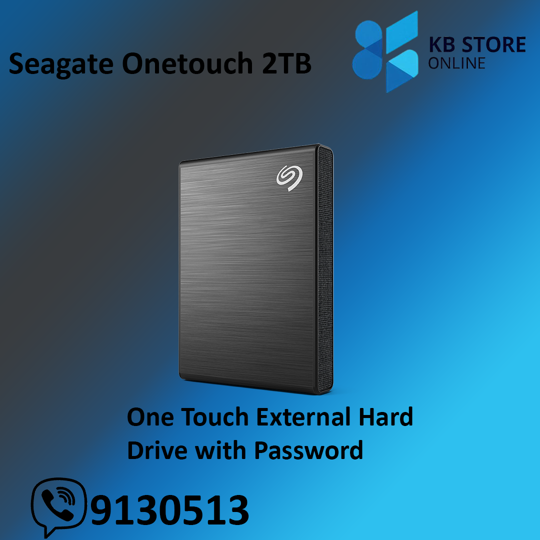 Seagate Onetouch 2TB Portable Hard Drive - Black - One Touch