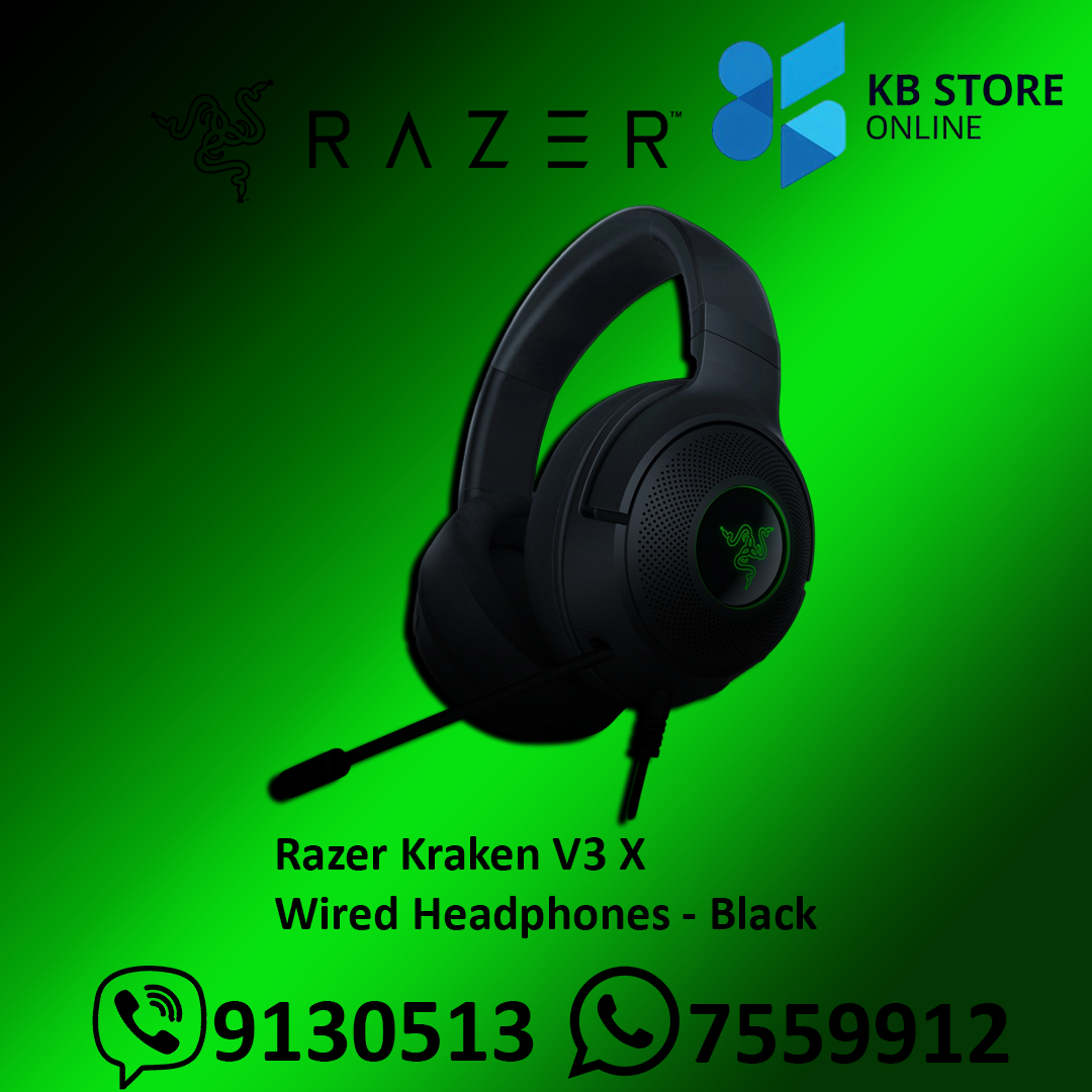 Razer Kraken V3 X Wired Headphones - Black