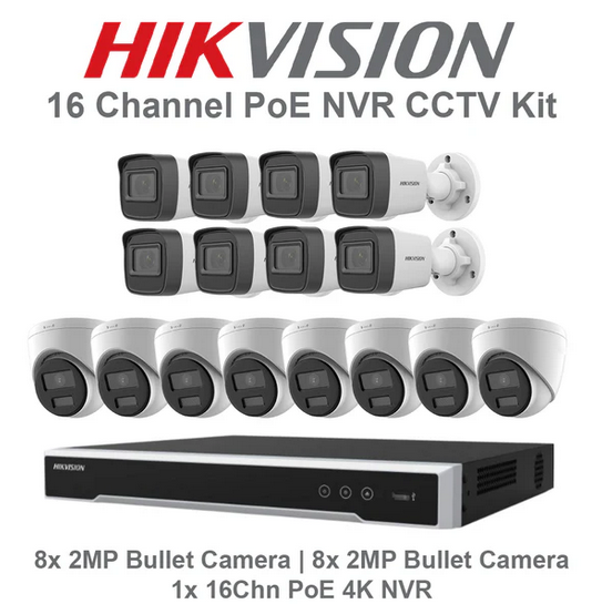 Hikvision 16 Channel PoE 4K NVR CCTV Kit