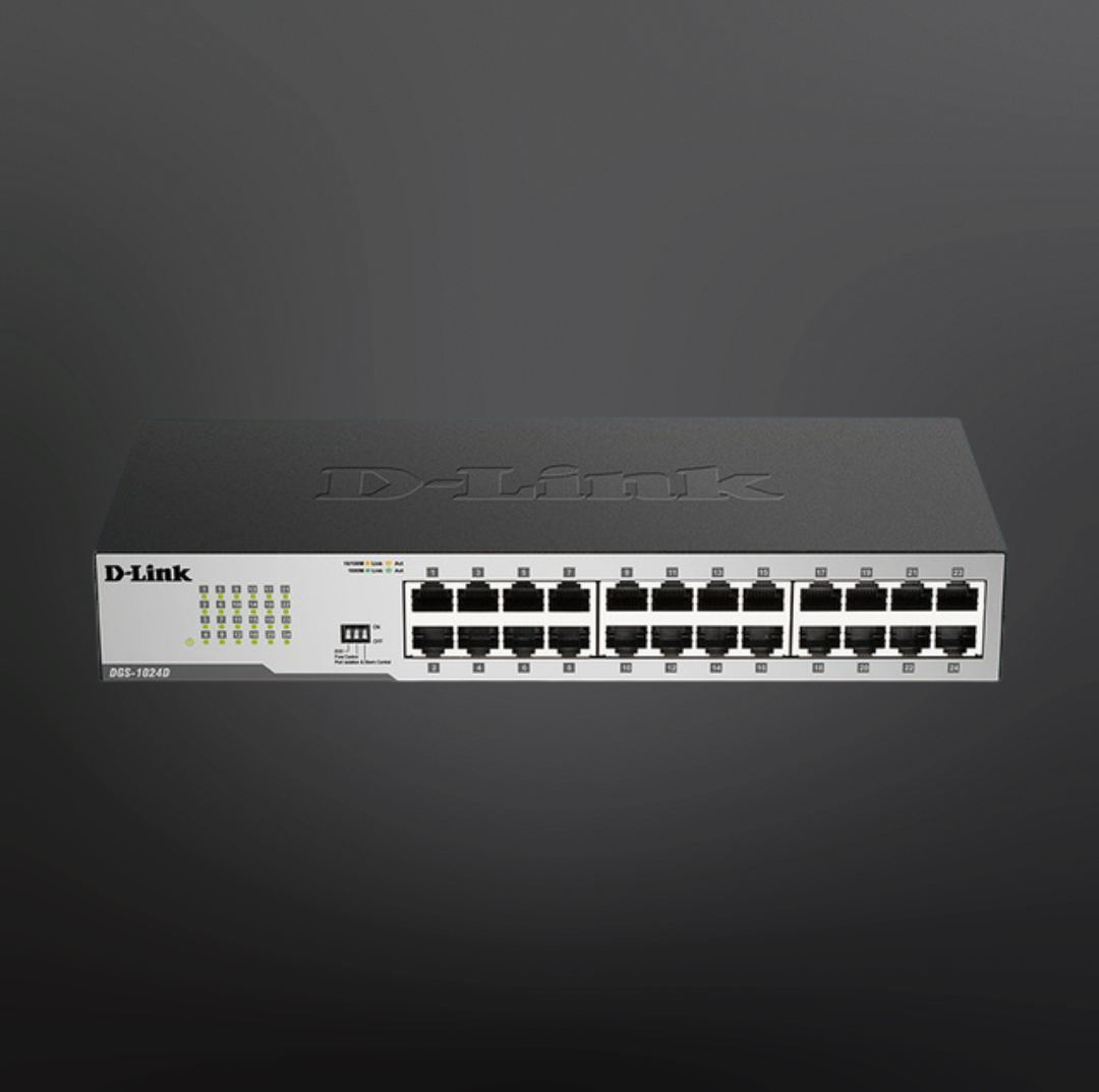 D Link 24 Port Gigabit Network Ethernet Switch - DGS-1024D