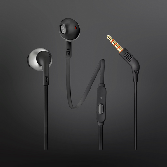 JBL Tune 205 | AUX Wired Headset with Mic - Black