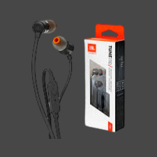 JBL Tune 110 | In-Ear AUX Wired Headset with Mic - Black