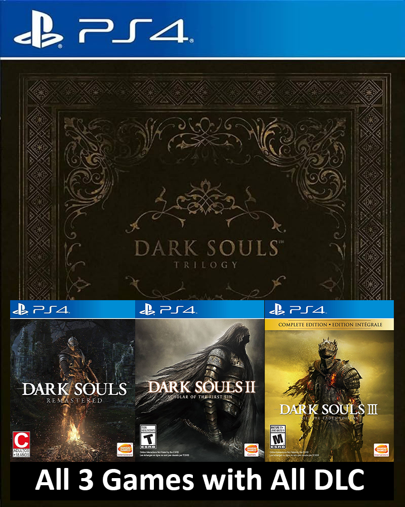Dark Souls Trilogy - PS4 Game | Includes Darksouls I, 2, 3
