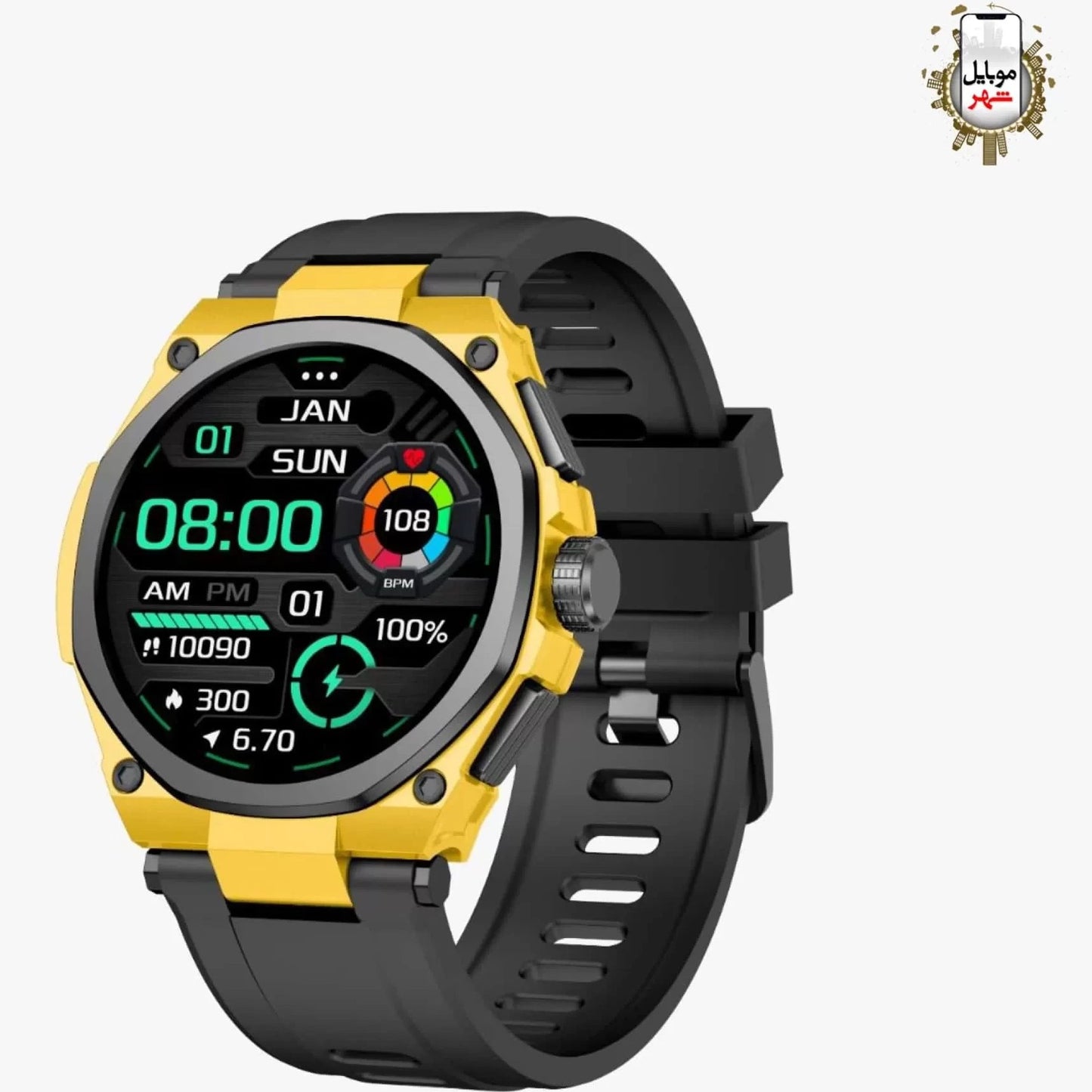 Green Lion Grand Sport Smart Watch - GL-SW55 - Black