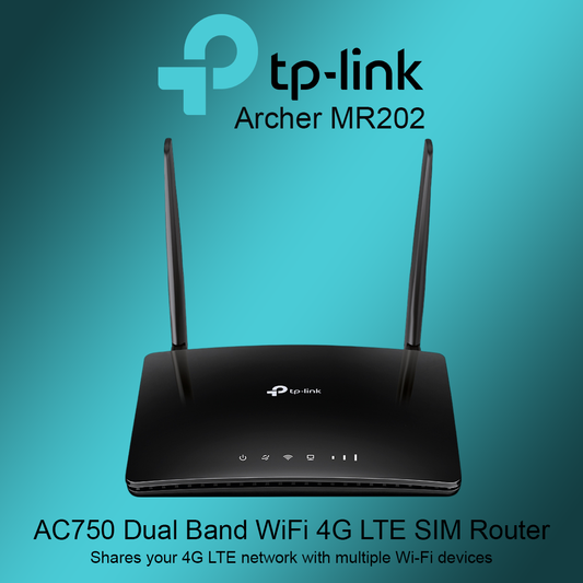 TP Link AC750 Wireless Dual Band 4G LTE Sim Router- Archer MR202
