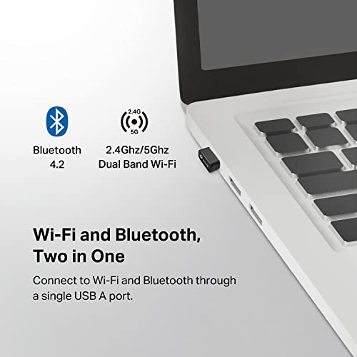 TP Link T2UB Nano Adapter AC600 WiFi + Bluetooth 4.2 USB Dongle