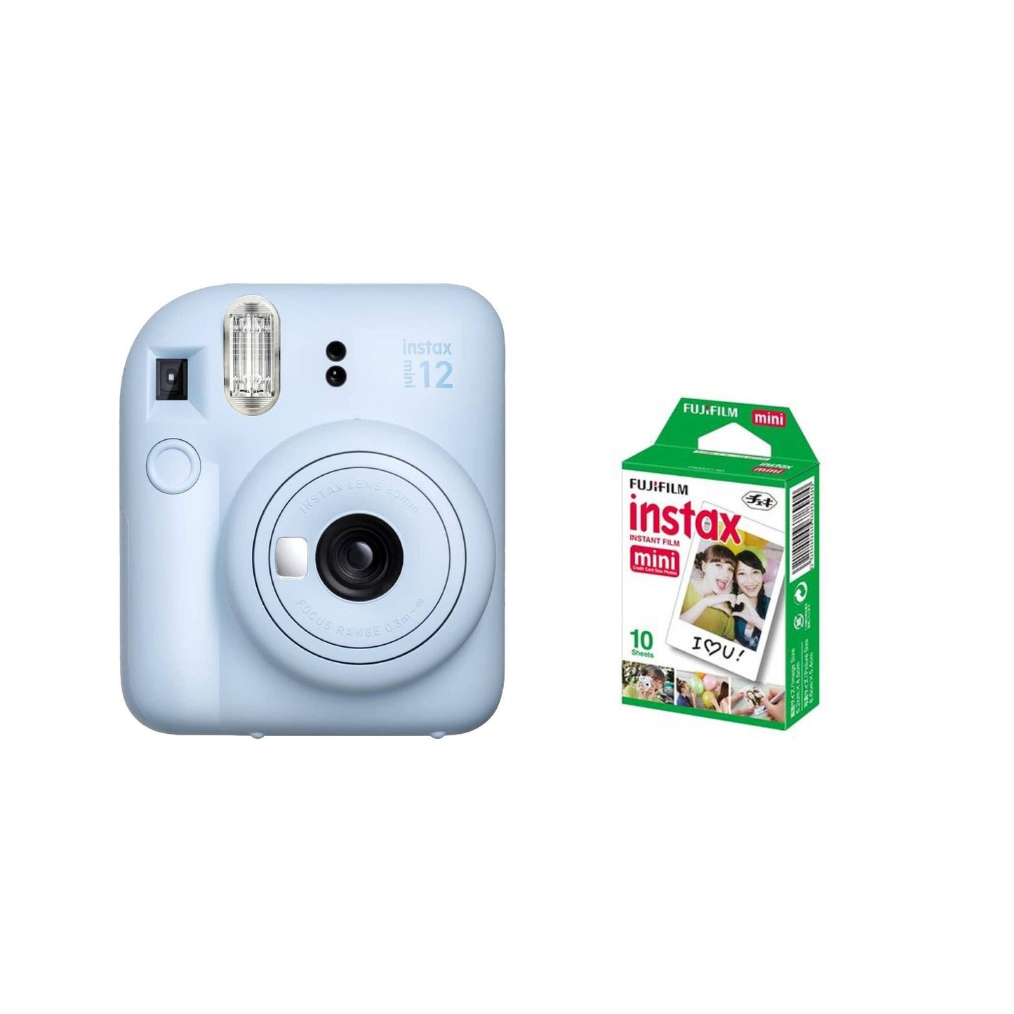 FujiFilm Instax Mini 12 Camera with 10 Sheet Film - Pastel Blue