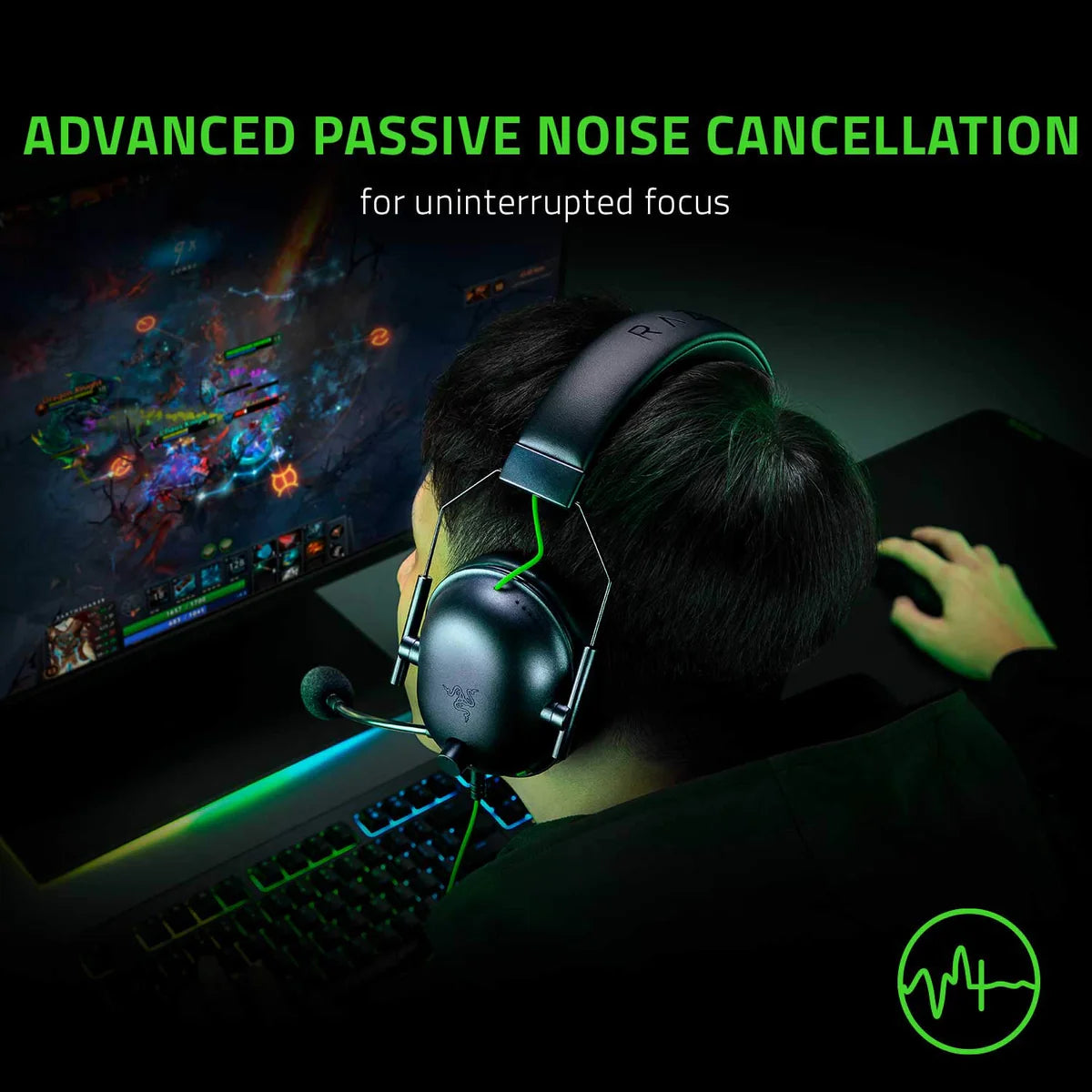 Razer Black Shark V2 X 7.1 Surround Wired Headphones - Black