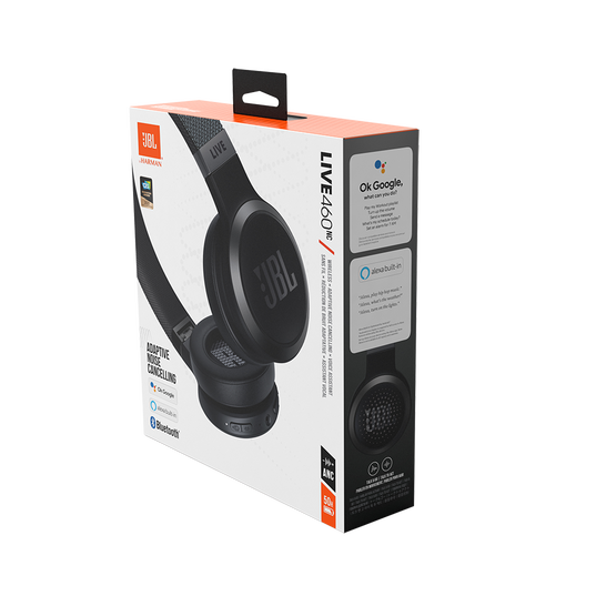 JBL Live 460 Noise Canceling Wireless On-Ear Headphones - Black