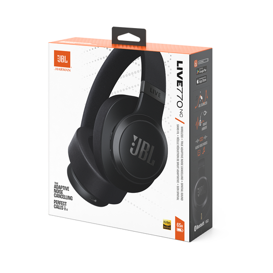 JBL Live 770NC Noise Canceling Wireless On-Ear Headphones Black