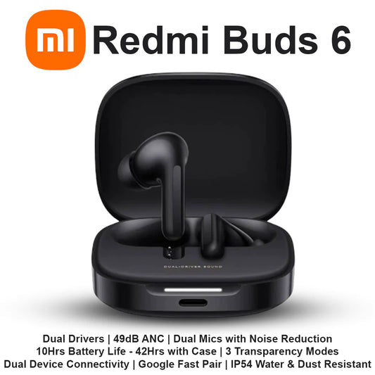 Xiaomi MI Redmi Buds 6 ANC Earbuds - Black