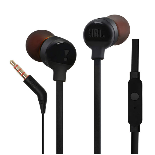 JBL Tune 110 | In-Ear AUX Wired Headset with Mic - Black