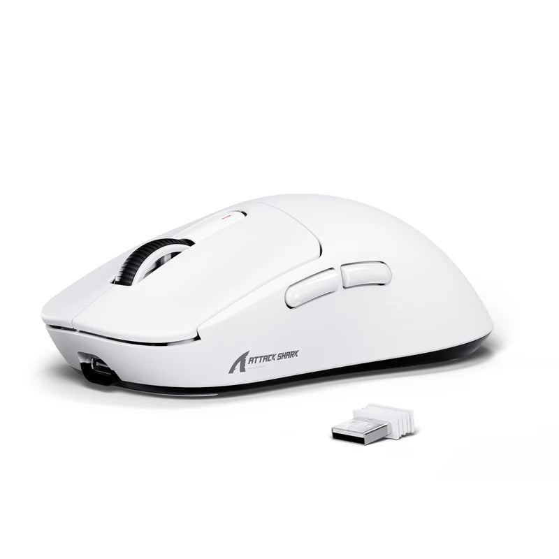 ATTACK SHARK X3 Wireless Gaming Mouse | PAW3395 Superlight Gaming Mouse - White