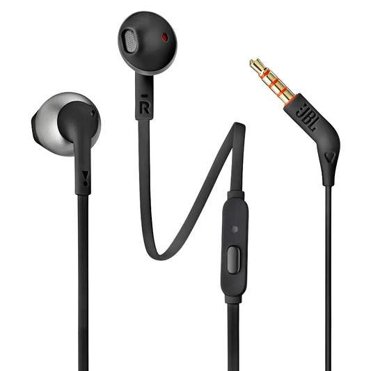 JBL Tune 205 | AUX Wired Headset with Mic - Black