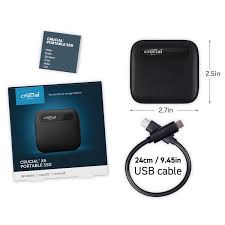 Crucial X6 500GB External Portable SSD - 540Mbps - USB-C 3.2