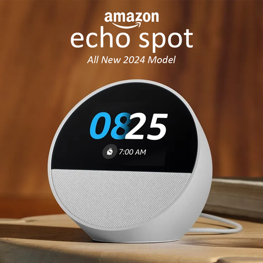 Amazon Echo Spot Smart Home Speaker with Clock - White