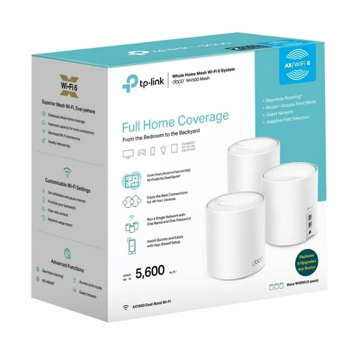 TP-Link Deco W4500 AX1500 Wi-Fi 6 Mesh WiFi Router Parental Control