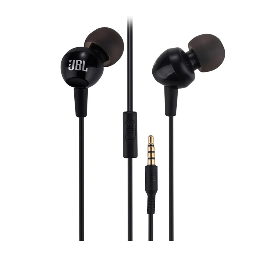 JBL C100SI | AUX Wired Headset with Mic - Black