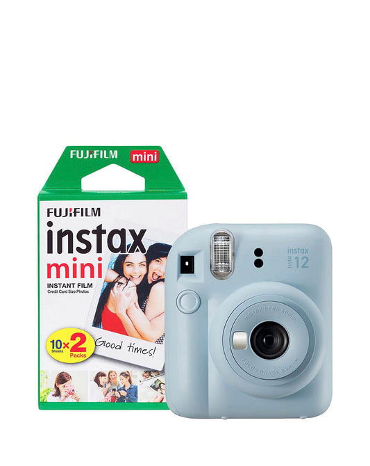 FujiFilm Instax Mini 12 Camera with 20 Sheet Film - Pastel Blue